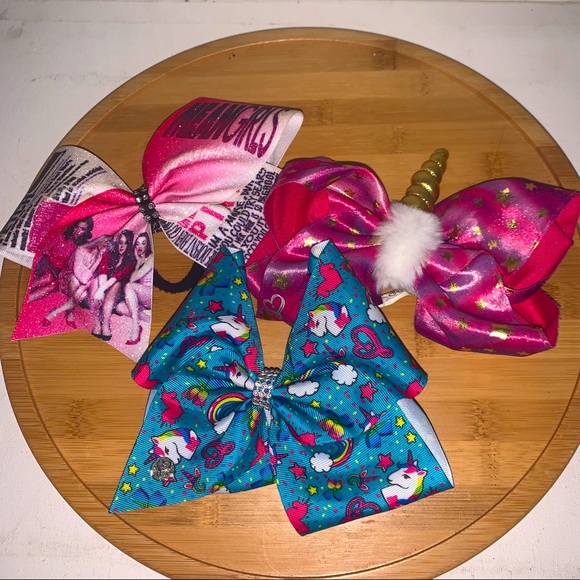 Hair Bows For Girls Lot of 3 (1-Mean Girls & 2-Jo Jo Siwa) - Picture 1 of 6